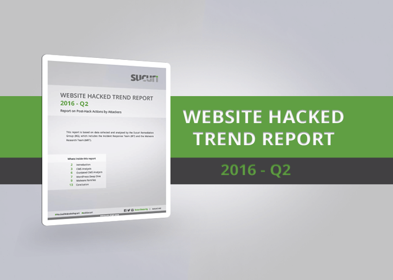 Sucuri 2016 Q2 Hacked Website Report Sucuri 2016 Q2 Hacked Website Report